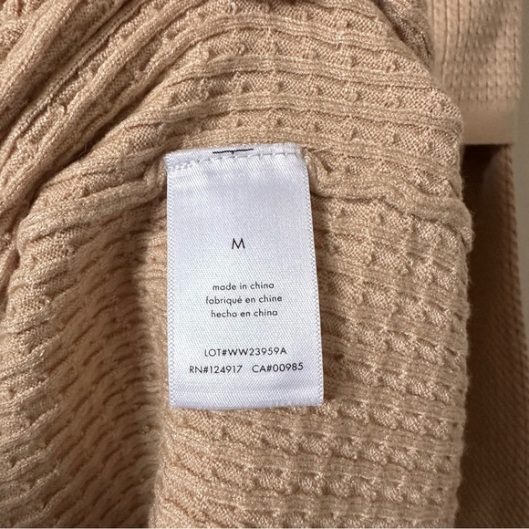 We Wore What Off The Shoulder Long Sleeve Knit Dress In Beige Size M - Picture 11 of 12